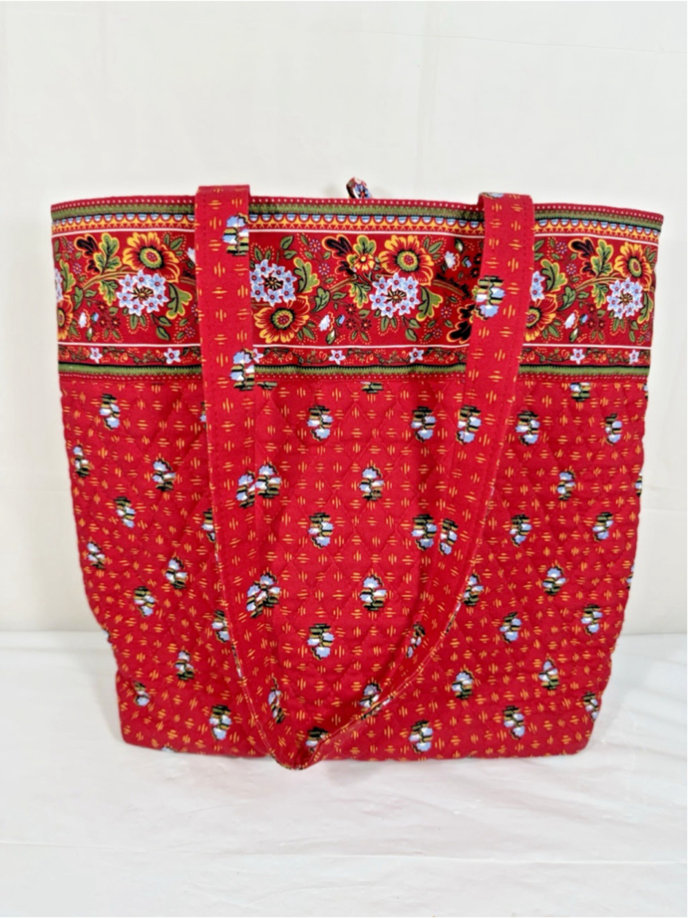 Vera Bradley Retired Provincial Red Large Boho Paddy Hand Bag Purse Tote new